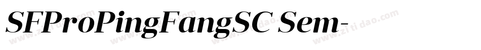 SFProPingFangSC Sem字体转换
